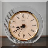 D33. Mikasa quartz clock. 6”h - $28